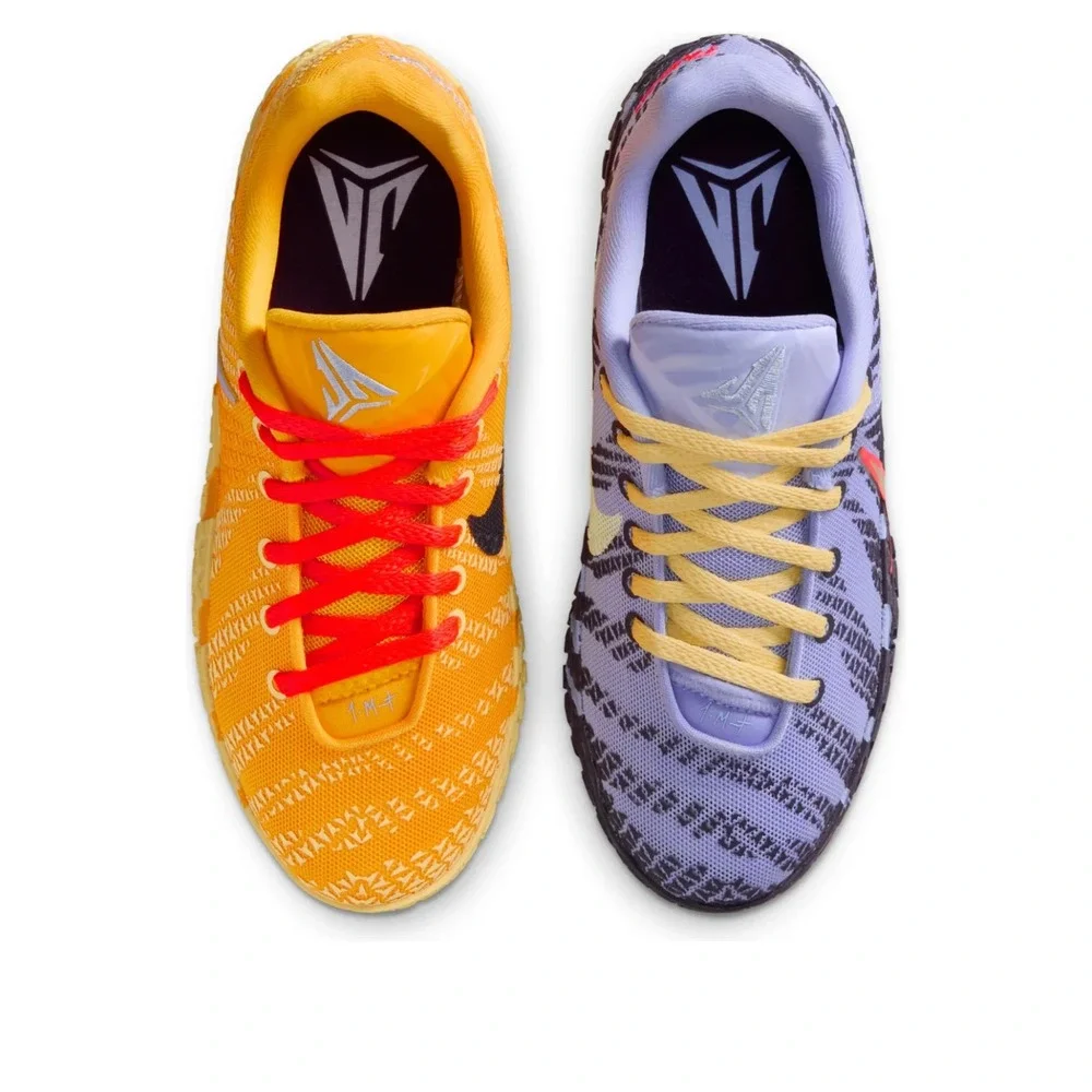 5.5Y (7 Women)-[NEW] Kid's Nike Ja 3 'Chnnel 12' Shoes 'Gold/Purple' IB4773-700